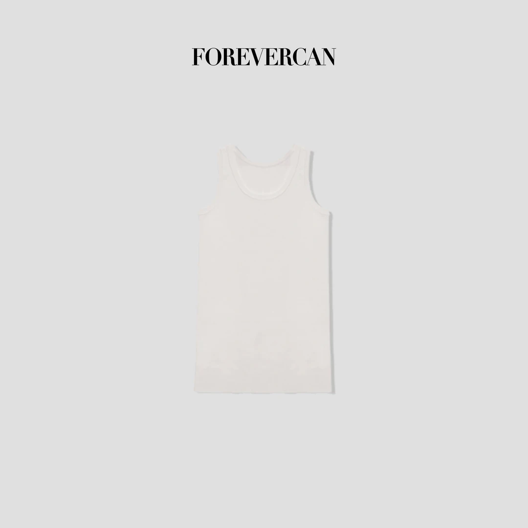 FOREVERCAN“独白”大王款100棉极简百搭厚织背心裙 MY4197