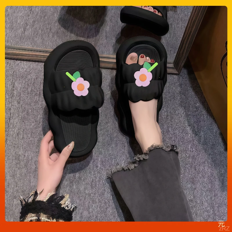 夏天浴室凉拖鞋可爱女款夏季室内居家用时尚网红情侣拖鞋外穿防滑