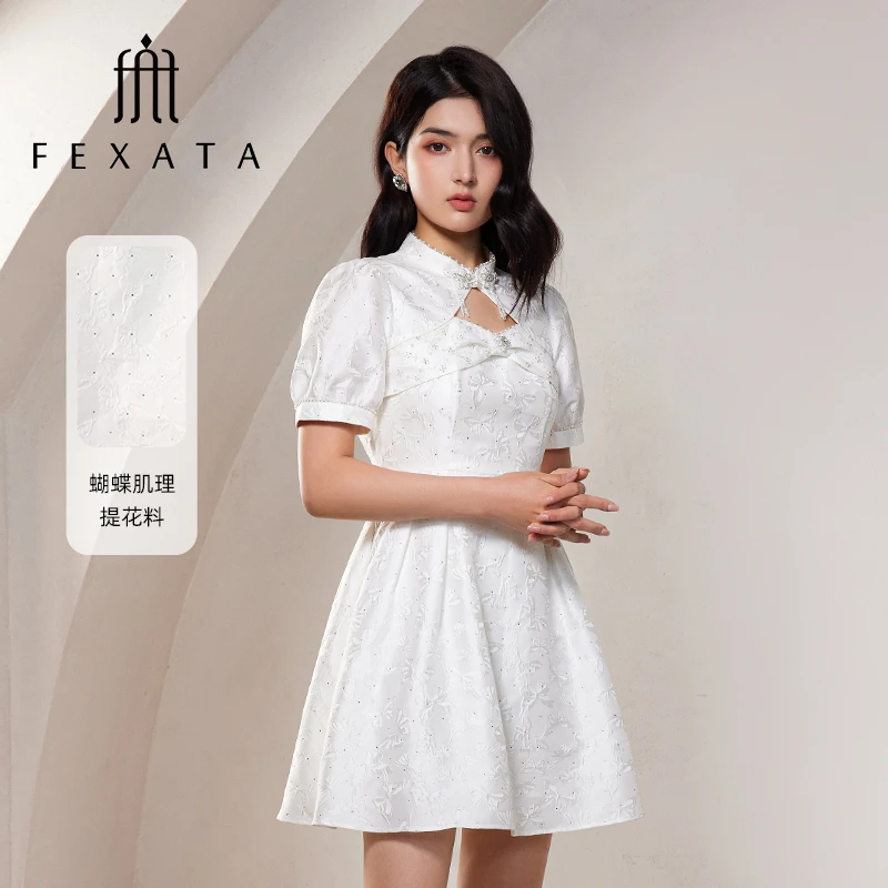 【品牌福利】FEXATA斐格思时髦新中式连衣裙F42T0902