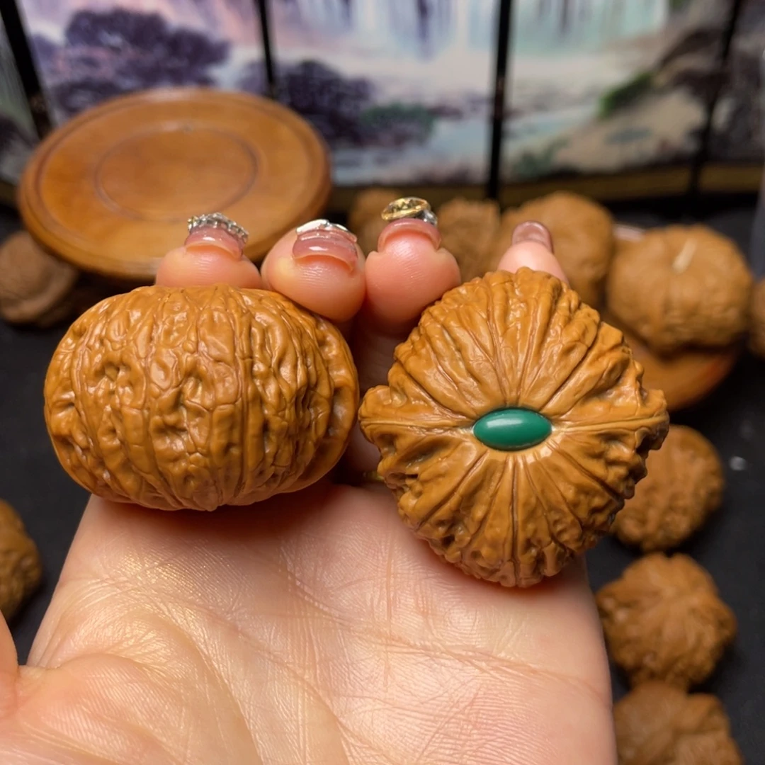 文玩核桃把件43铁锤