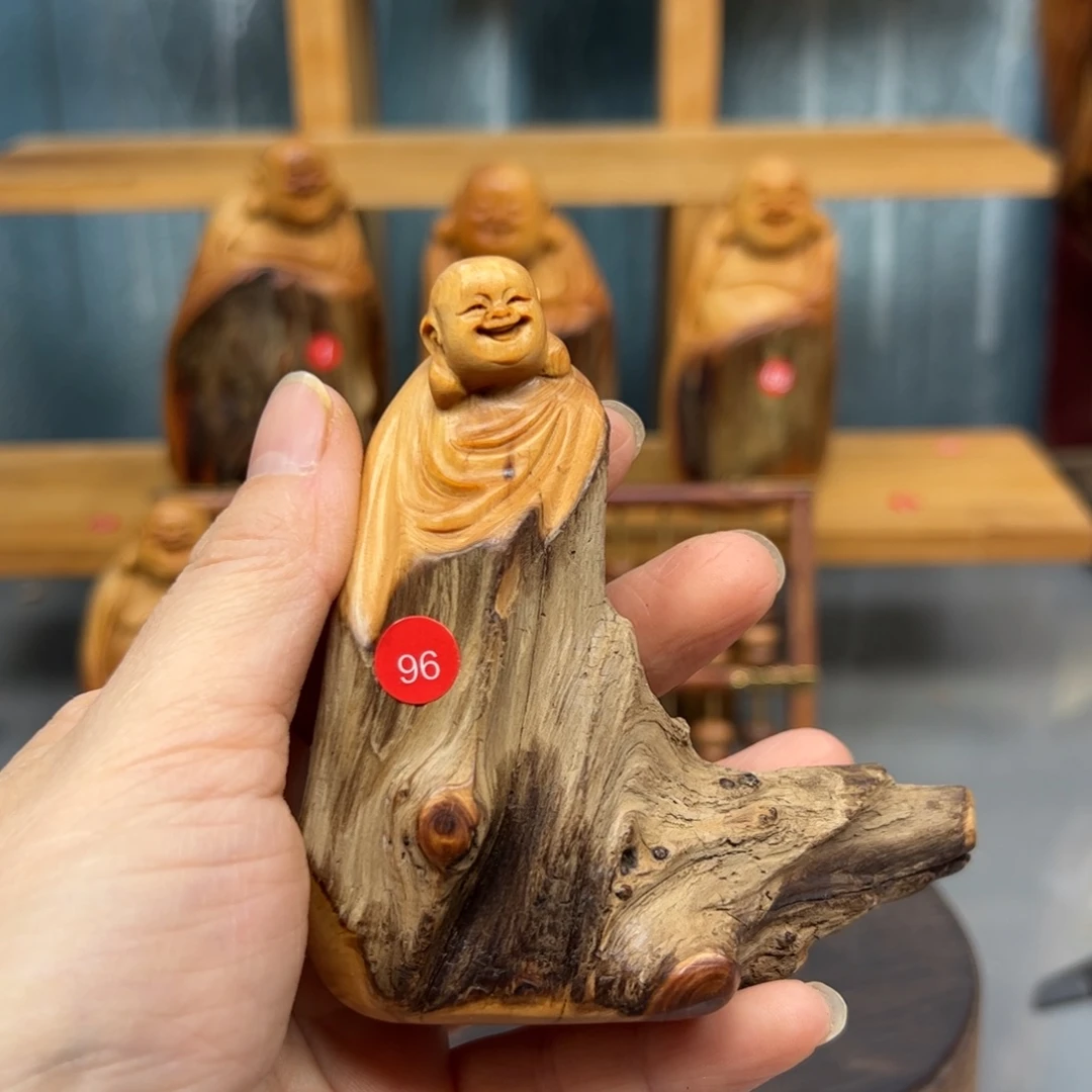 沙***驼木崖柏木摆件手把件