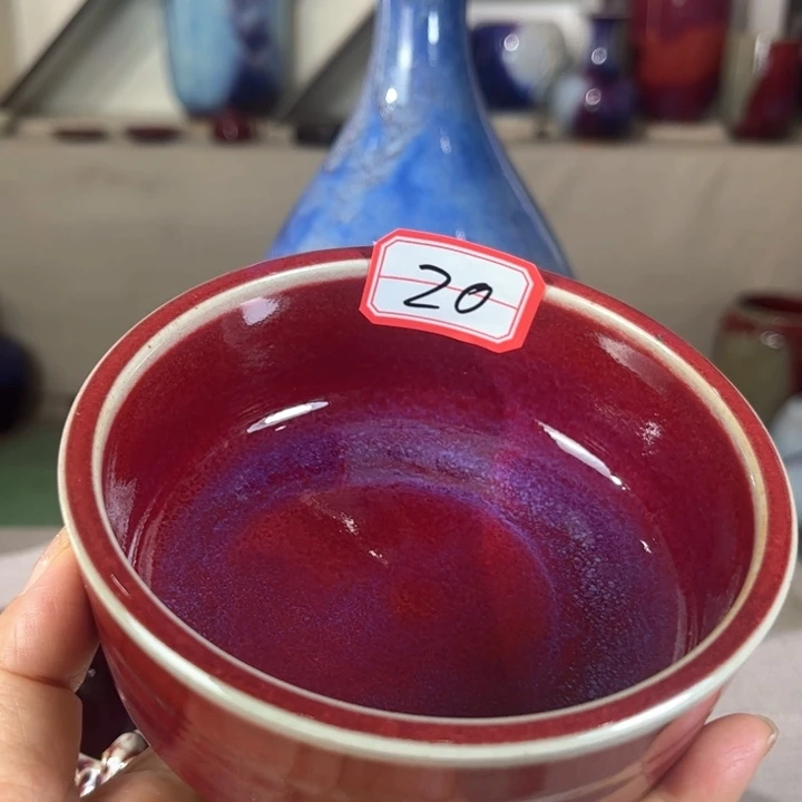 瓷片钧瓷手工艺品杯子