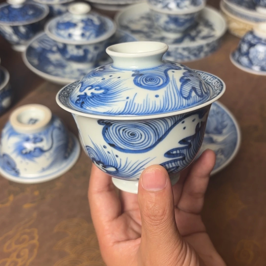 摆件陶景德镇手绘茶器微瑕