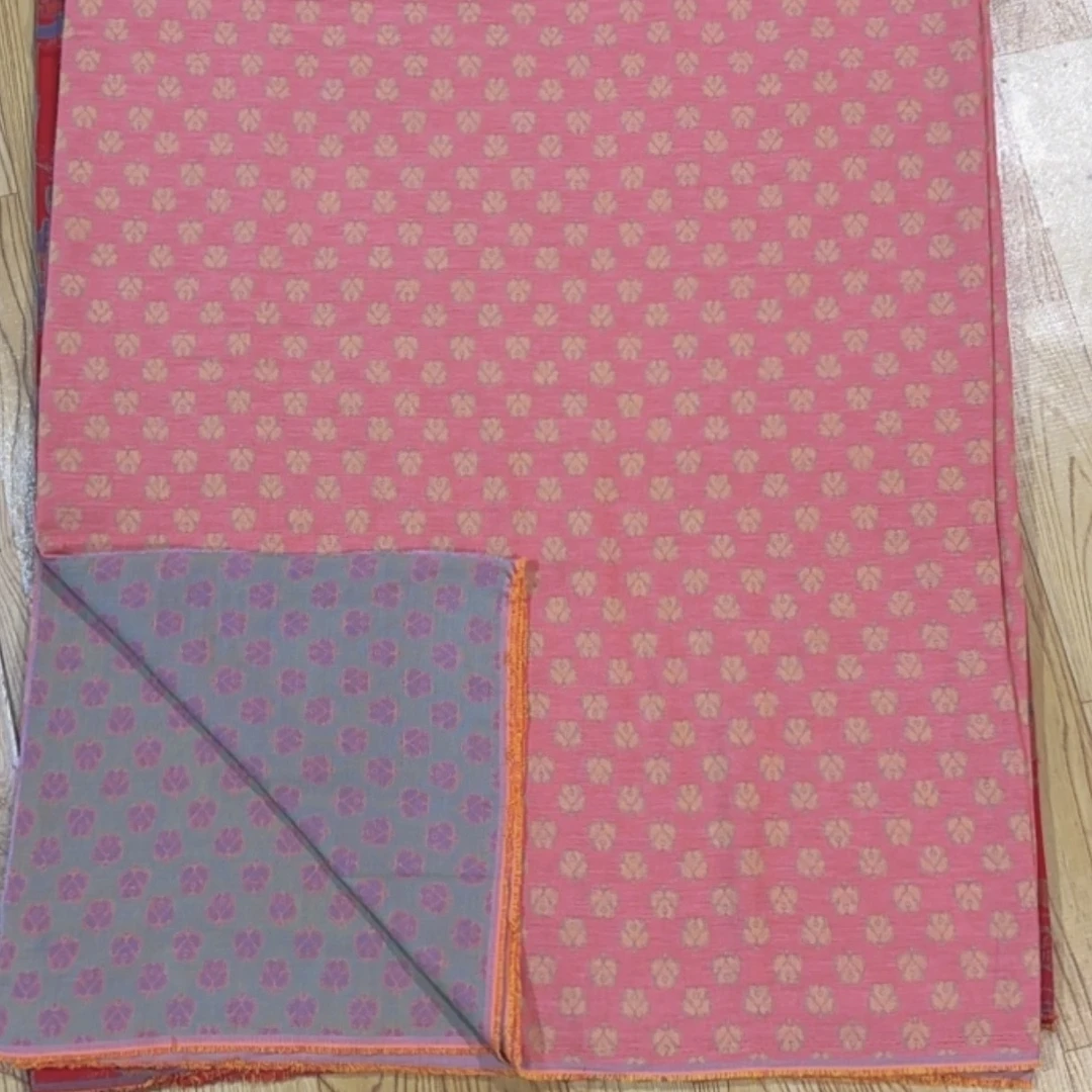 心连心 粉绿 1.2米布头  纯棉双层纱面料 布头