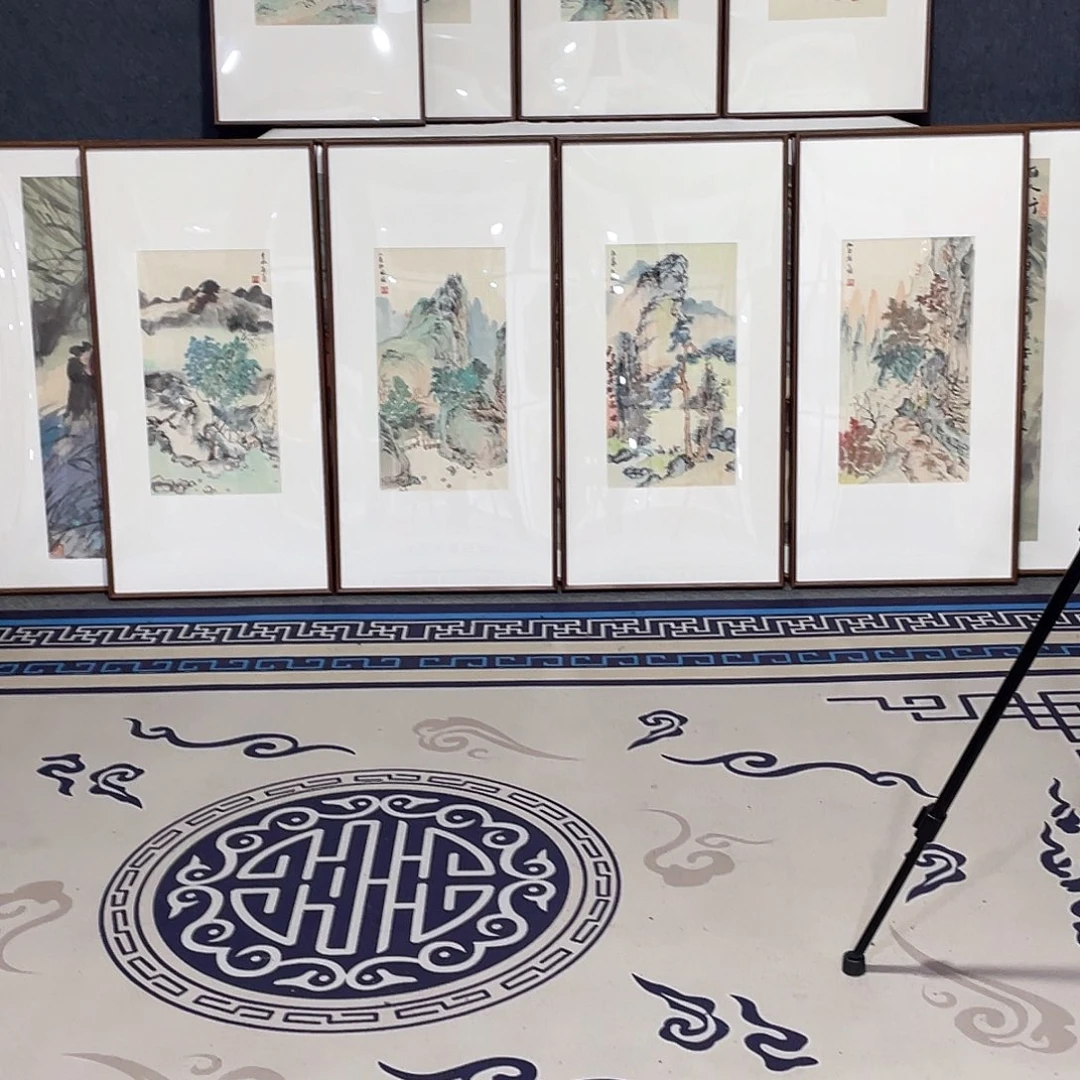 国画手绘画作品带框80/40