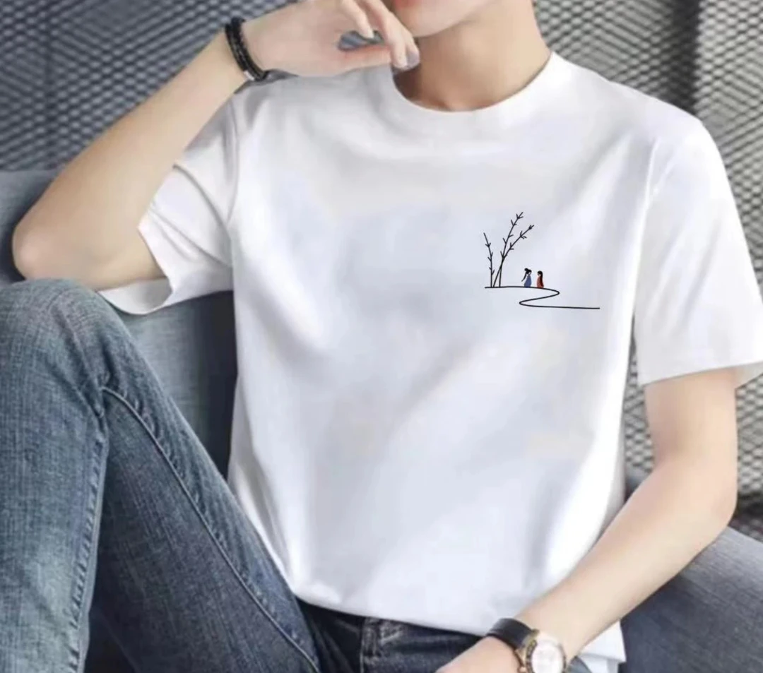 【上新】2025潮流纯棉圆领短袖男女百搭T恤宽松半袖情侣装上衣t