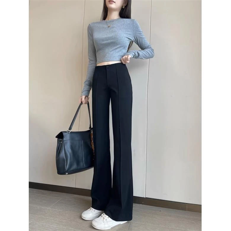 超模人鱼裤 中线装饰喇叭裤女