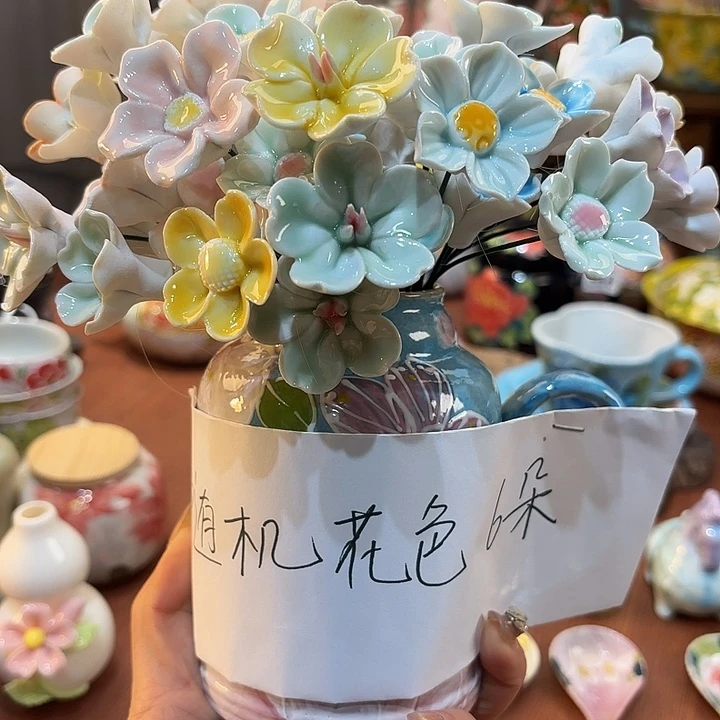 摆件景德镇手绘高温釉下彩陶瓷茶具