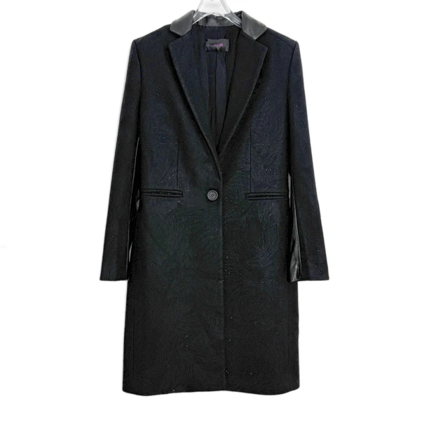 VERSUS VERSACE/范思哲 女式毛呢拼羊皮大衣 EC7TCB900-E16721