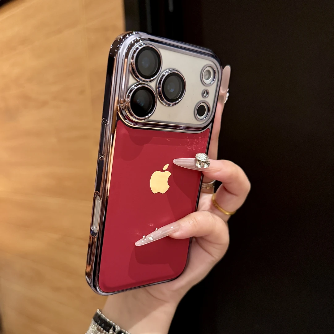 星宇橙电镀皮纹适用苹果17promax手机壳iPhone16新款15时尚14/13