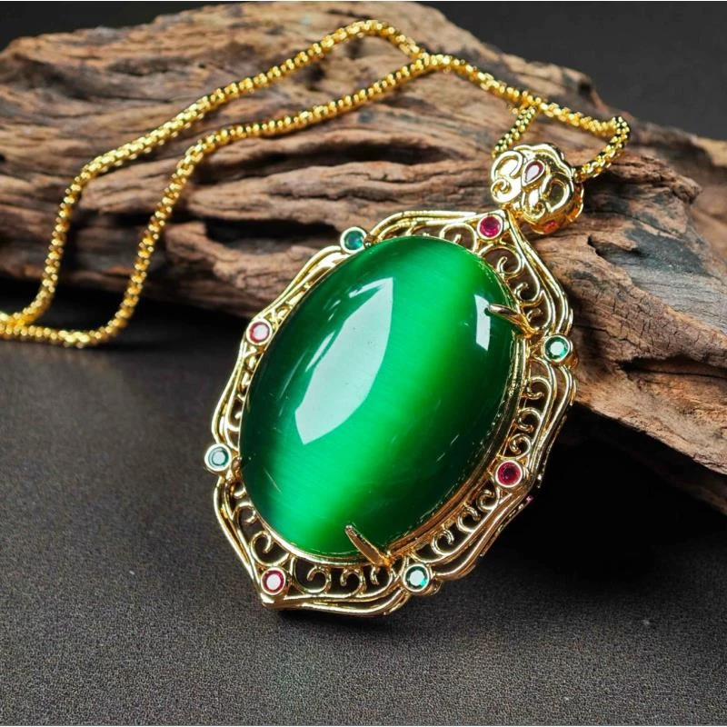 S051轻奢猫眼吊坠 多样性发其一