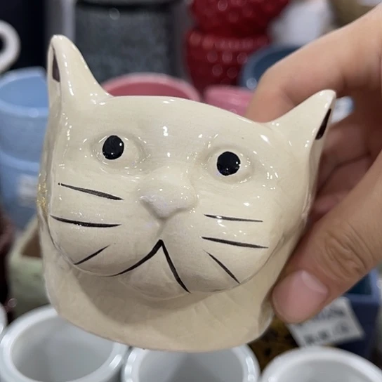 多肉绿植陶瓷花盆9.9包邮，有孔