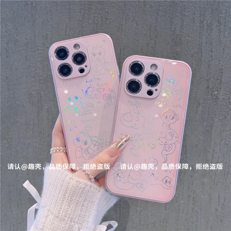 金属烫金玻璃壳适用苹果iPhone16/华为荣耀/OPPO/VIVO/小米手机壳