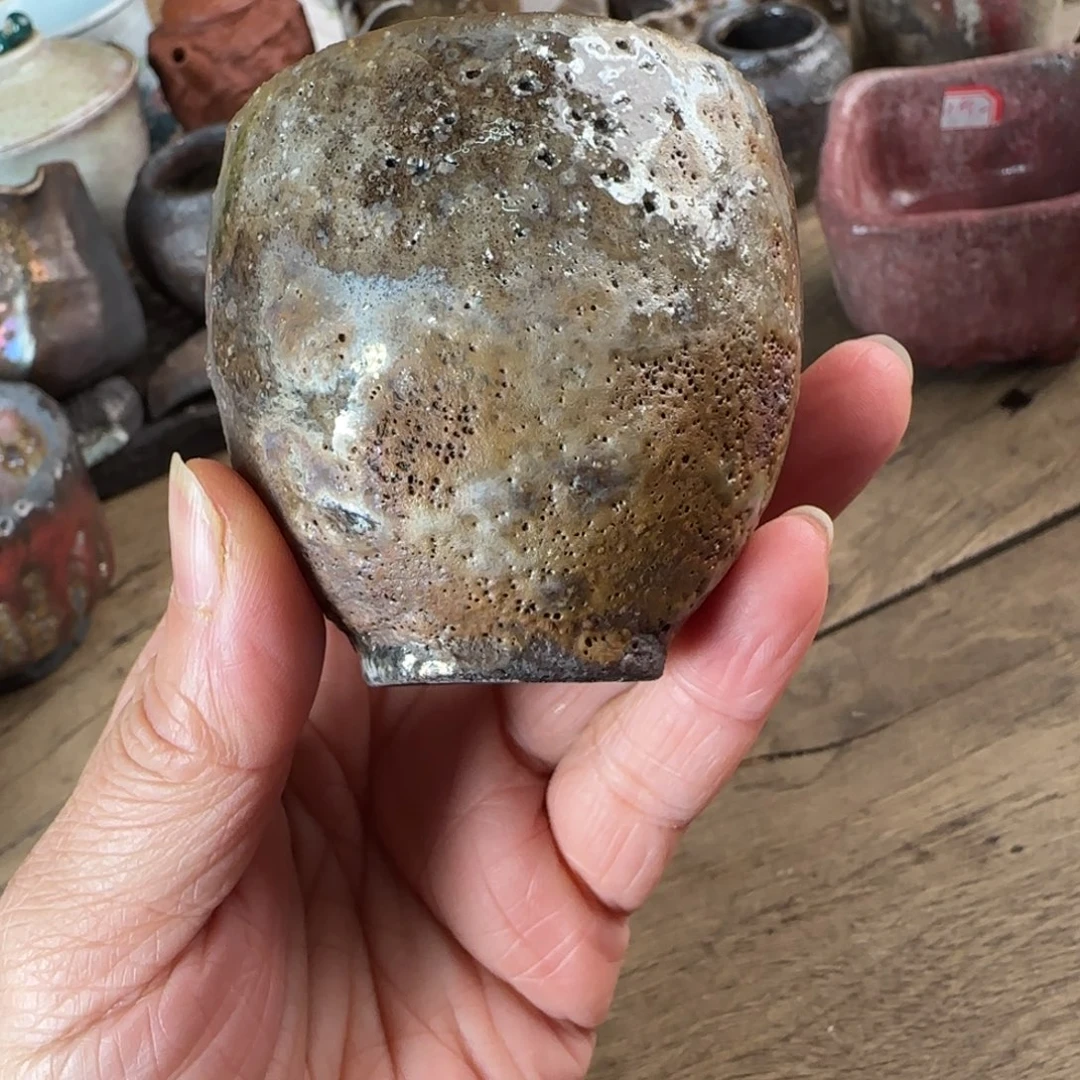 瓷片福利志野柴烧主人杯