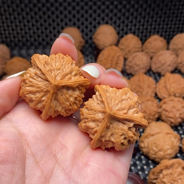 碎***冰吊坠文玩核桃8盘山三棱39