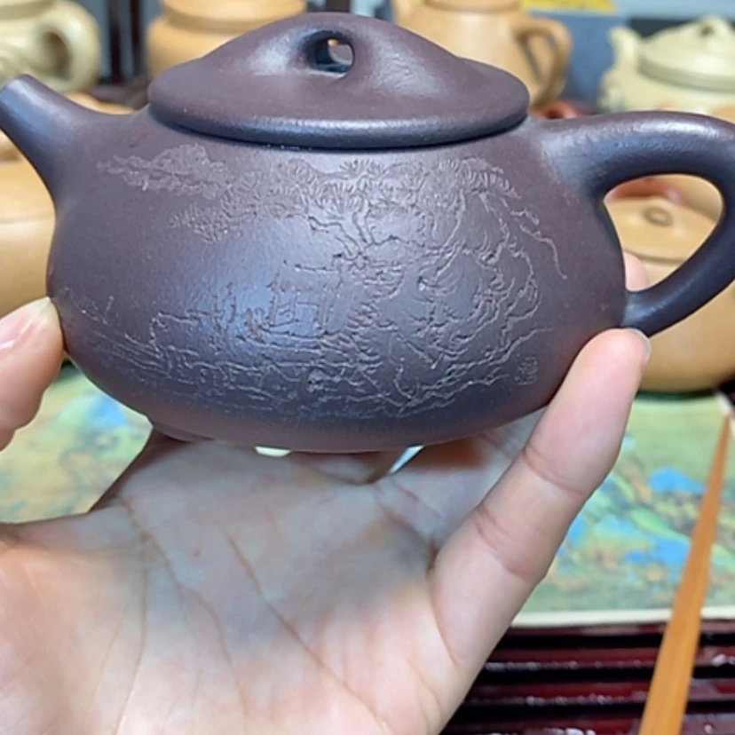 【闪购商品】紫砂茶壶天青泥半手工