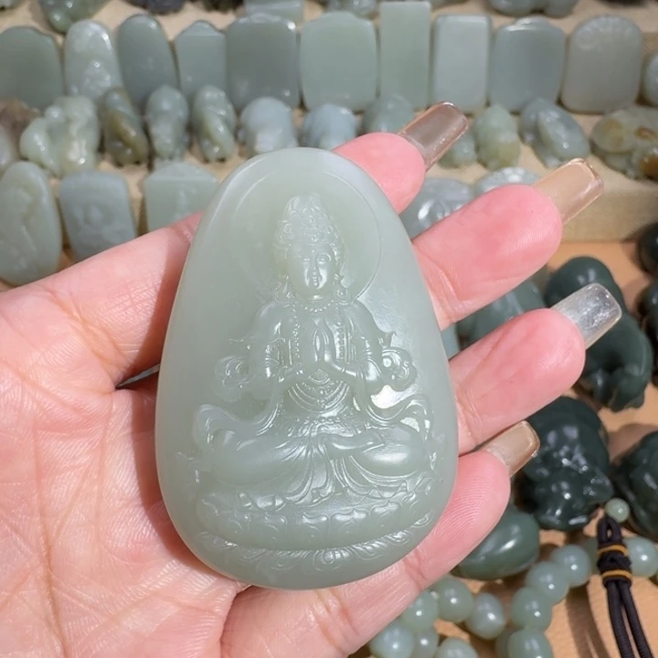 和田玉未镶嵌挂件