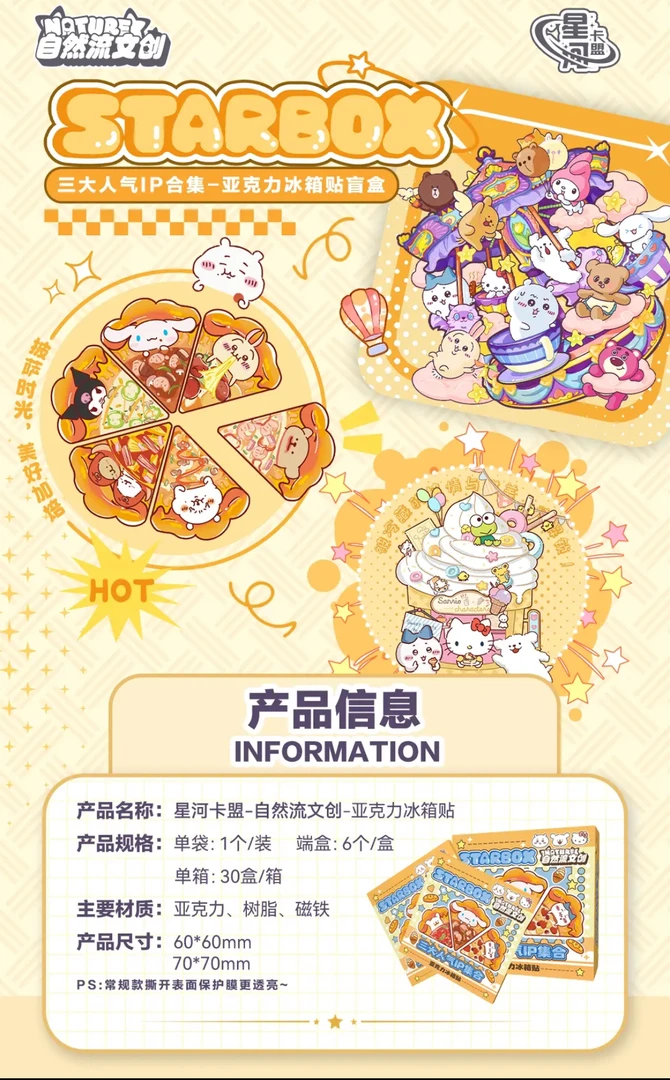 三丽鸥-吉伊卡瓦-线条小狗-同人-冰箱贴-盲盒