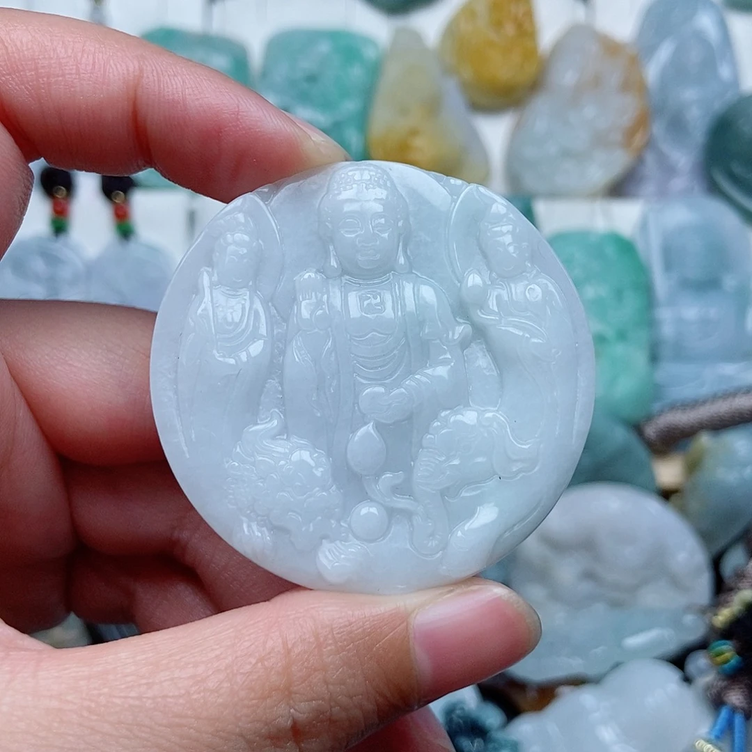 翡翠未镶嵌吊坠(不含链)翡翠