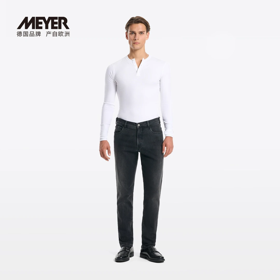 MEYER德国迈雅 25新款灰色牛仔裤男款保暖高弹抗皱26294-SARDEGNA