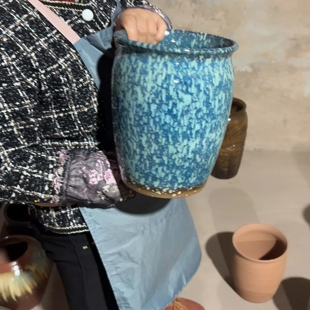 紫砂花盆口20高25