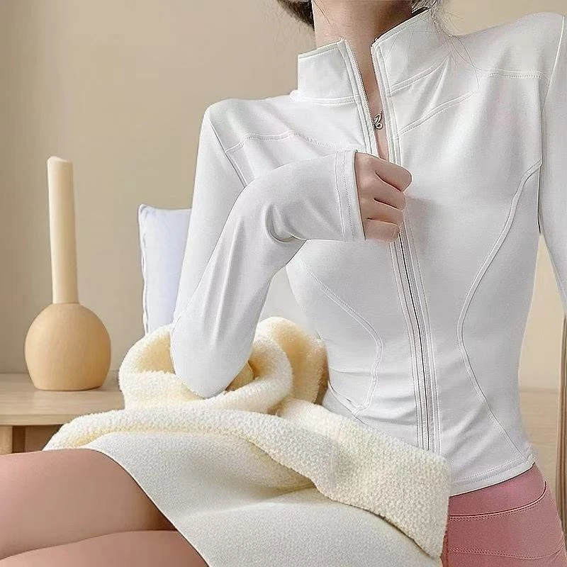 夏季防晒立领裸感瑜伽外套速薄款透气跑步女运动健身瑜伽服外套