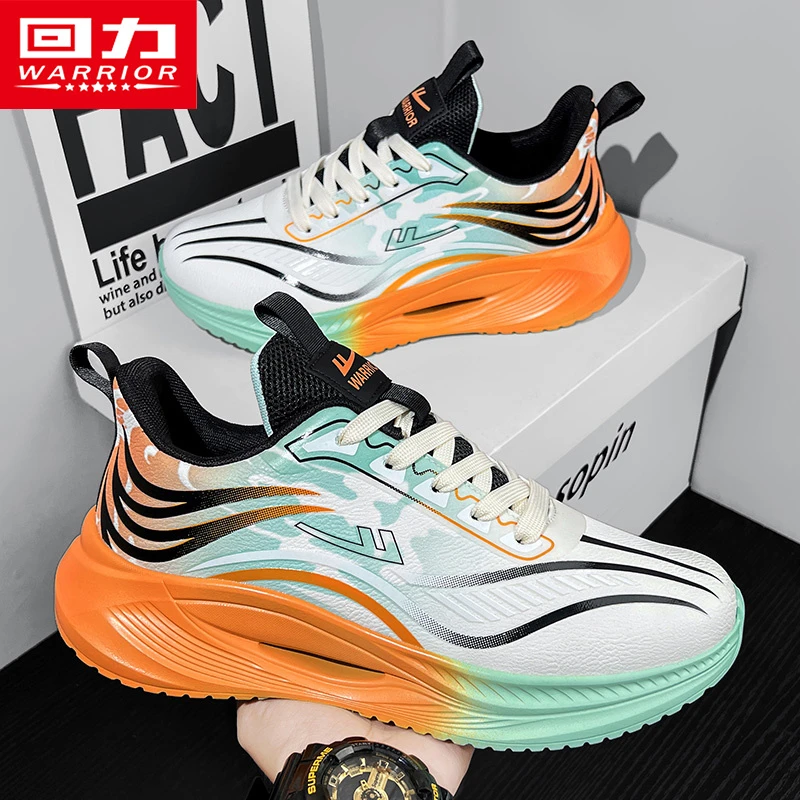 回力跑步鞋男鞋2025秋季新款情侣减震轻便百搭皮面休闲时尚运动鞋