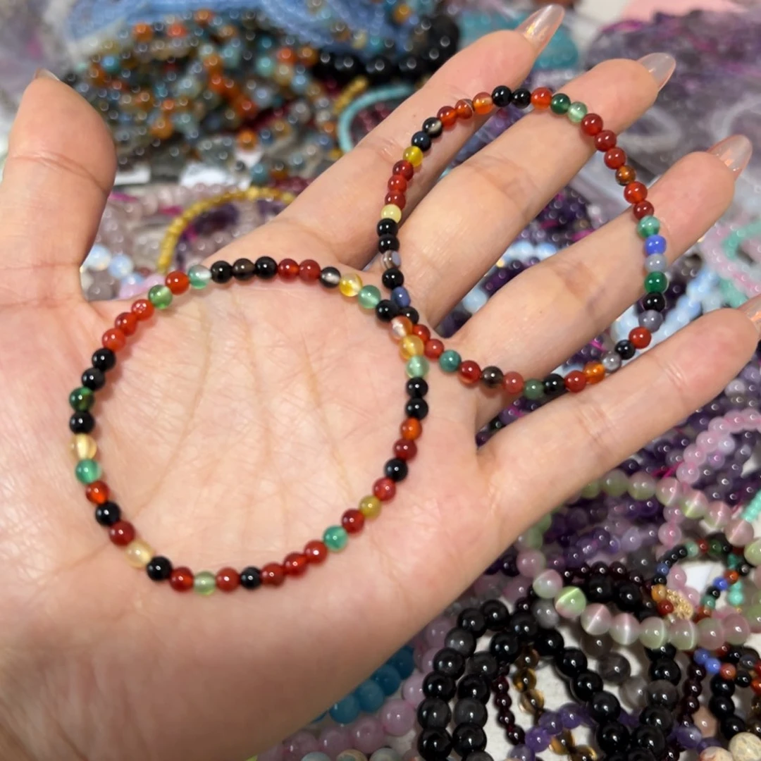 水晶手链未镶嵌小多宝玛瑙