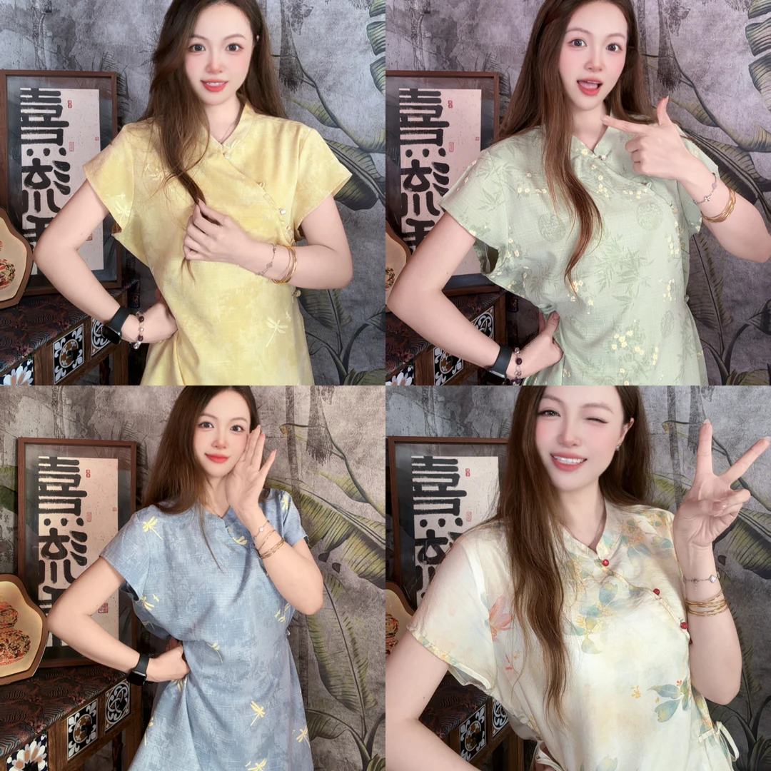 【编号101-200】拾忆棉麻新中式夏季凉爽国风套头宽松短袖外套上衣