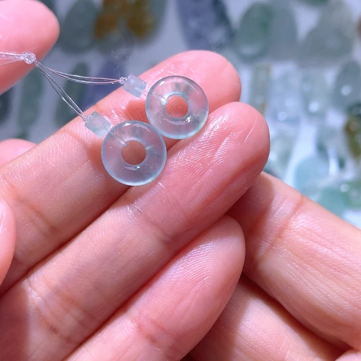 定制翡翠未镶嵌天***人甜甜圈