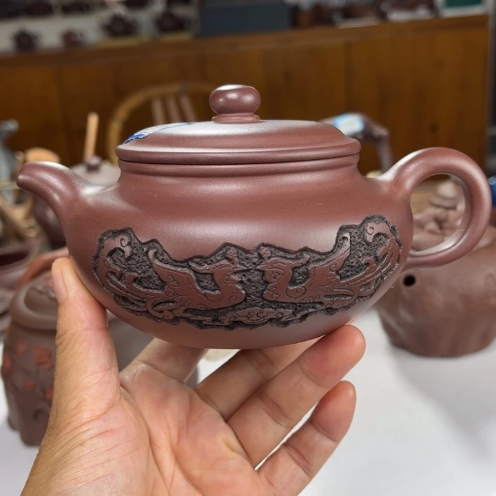 茶壶紫砂紫砂花茶