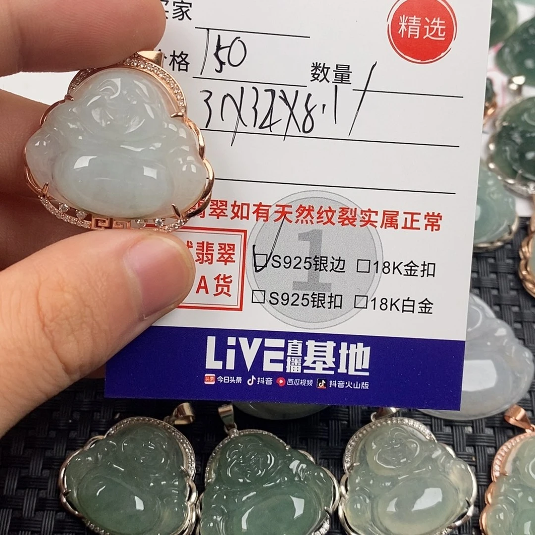 翡翠银S925镶嵌颈饰