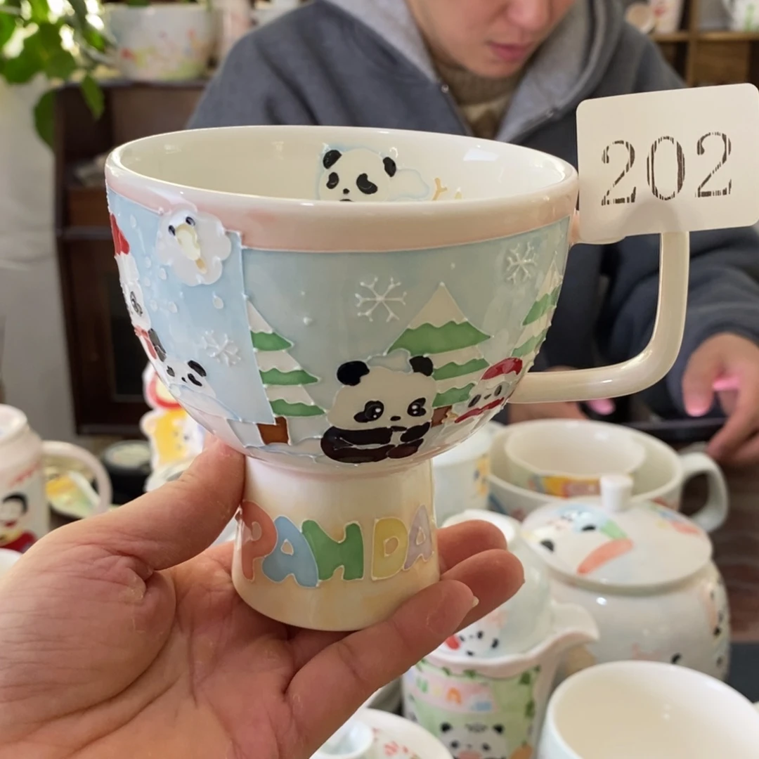 瓷片景德镇釉下彩手绘