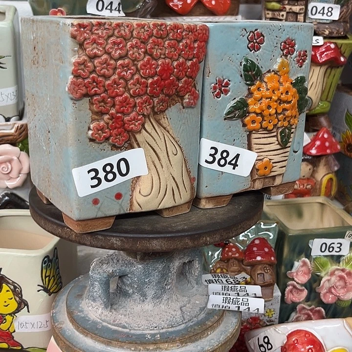 紫砂花盆粗陶材质多肉花盆
