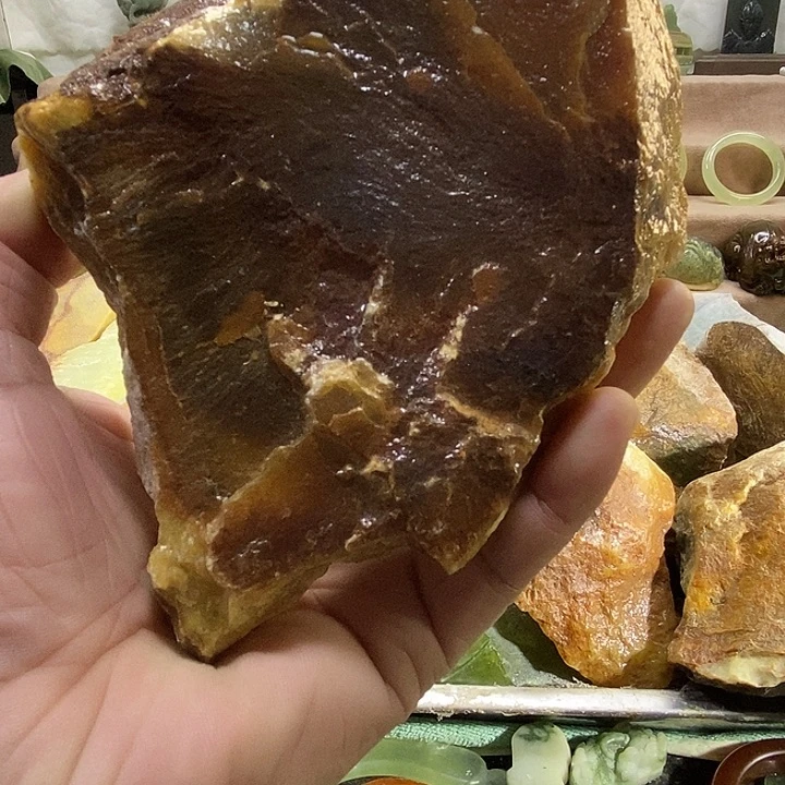 休***息蛇纹石玉未镶嵌吊坠