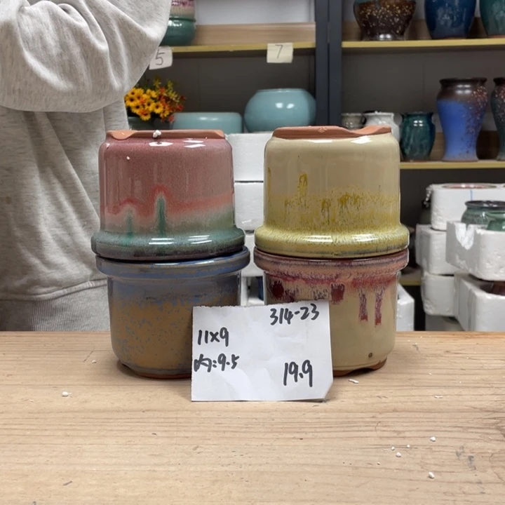 紫砂花盆多肉陶土花盆微瑕23