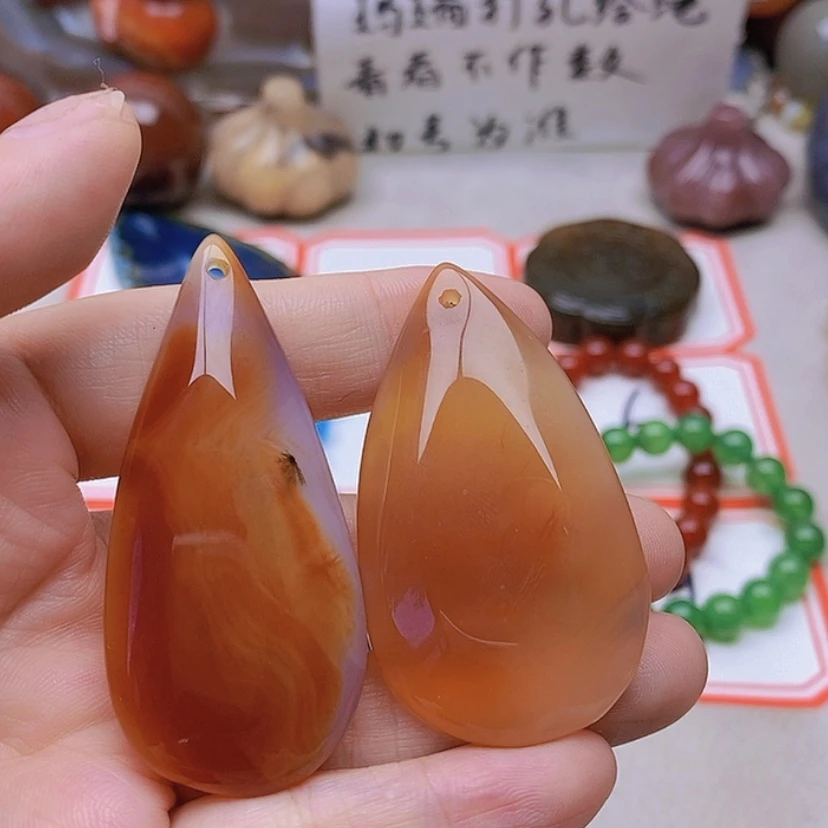 【闪购商品】未镶嵌玛瑙/玉髓珠宝半成品蓝**姬