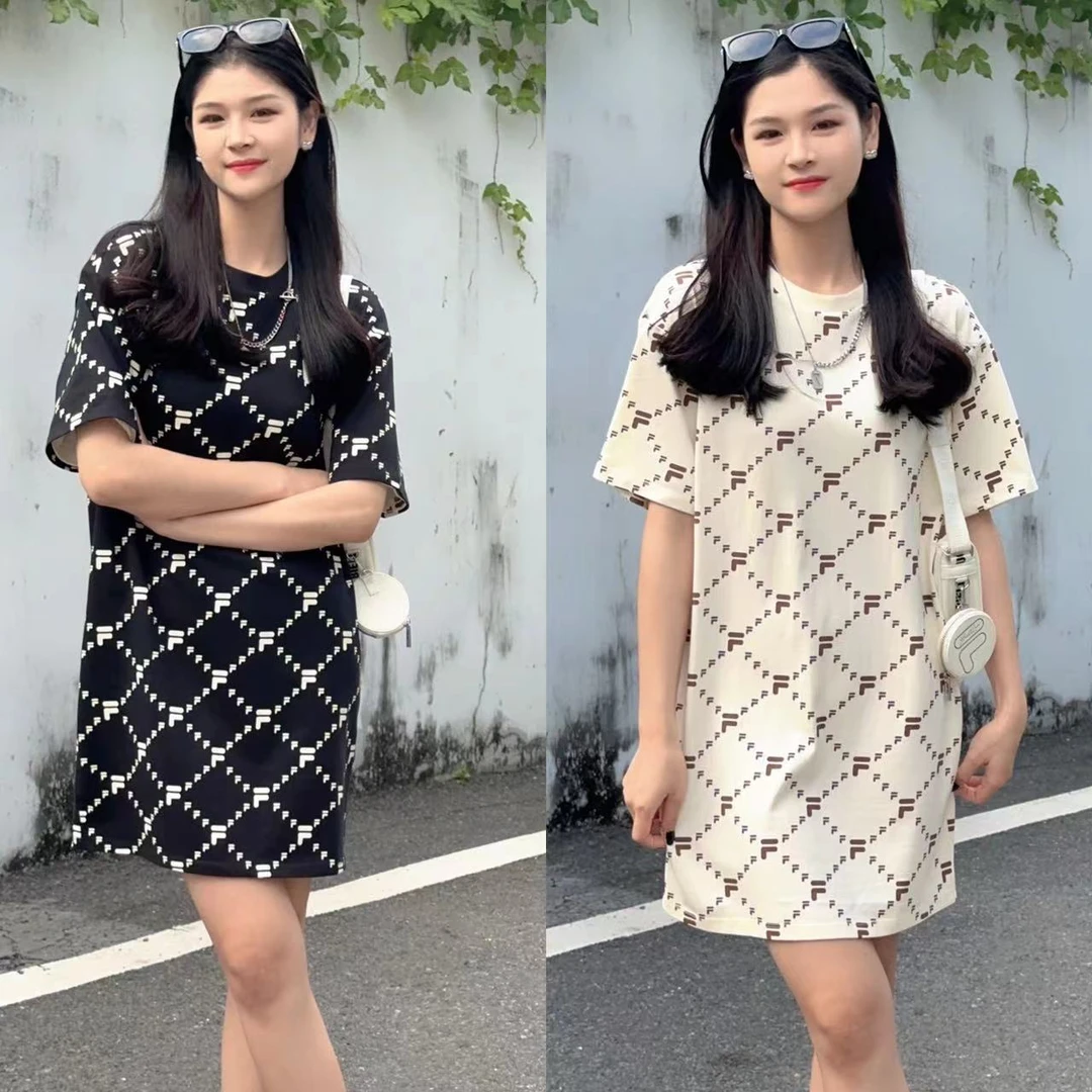 FILAFUSION斐乐女子连衣裙春夏宽松薄荷曼波清凉裙潮牌T11W226308