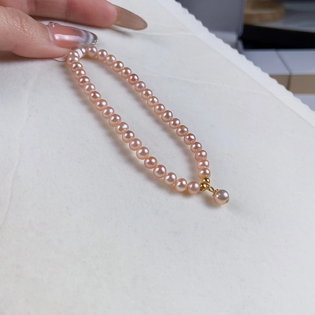 淡水珍珠手绳银S925镶嵌