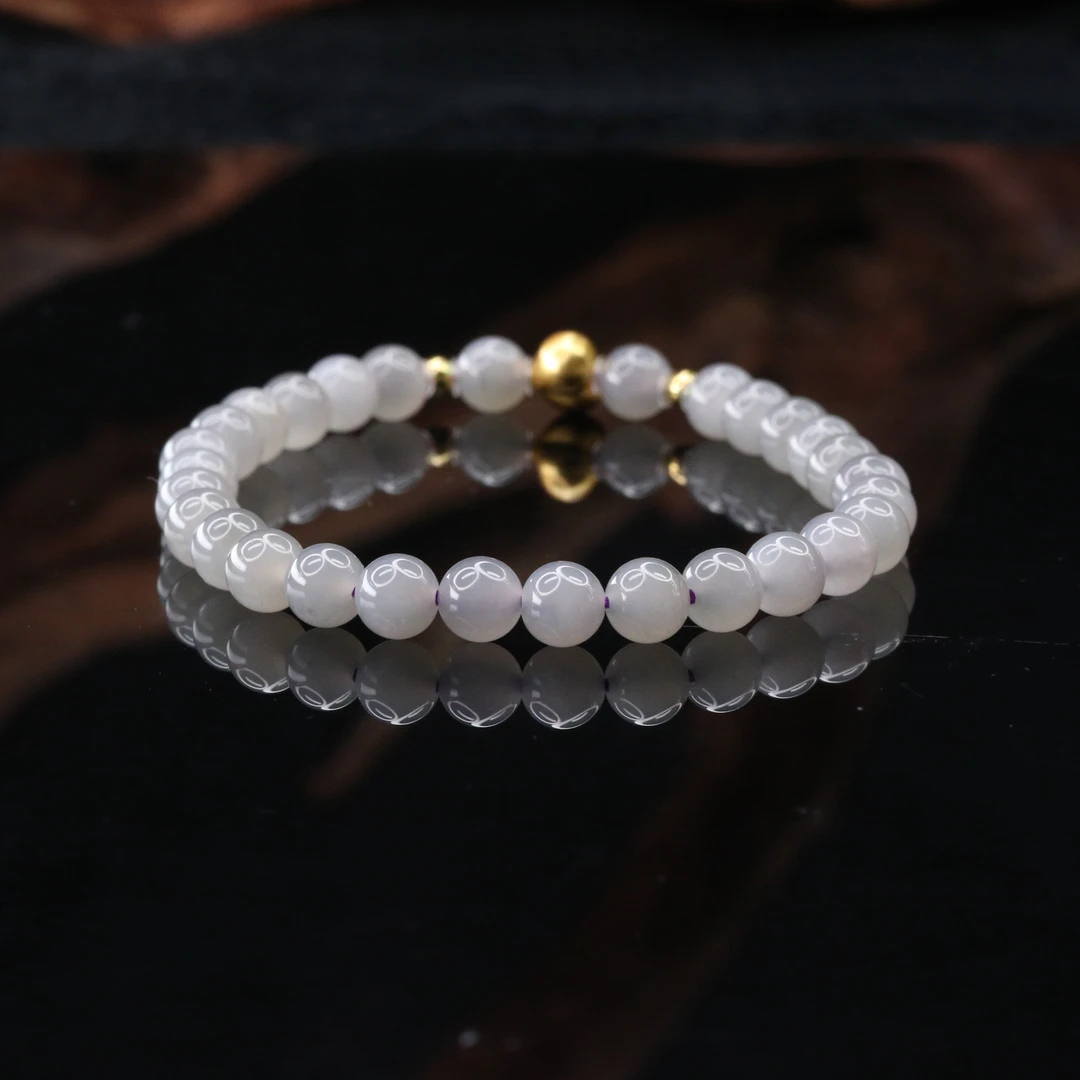 1和田玉S925烟紫手串/000317上海嘉禾拍卖