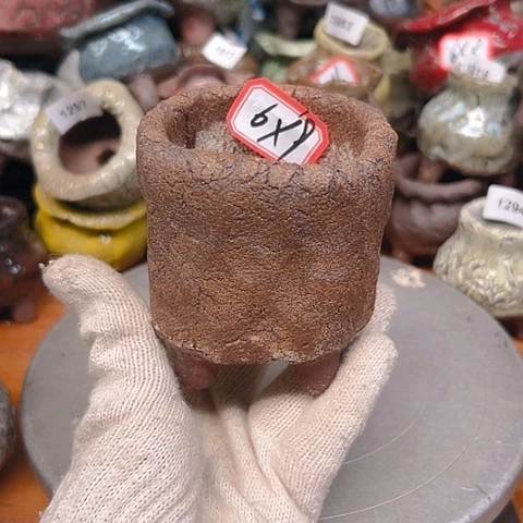 粗陶花盆手工花盆制作