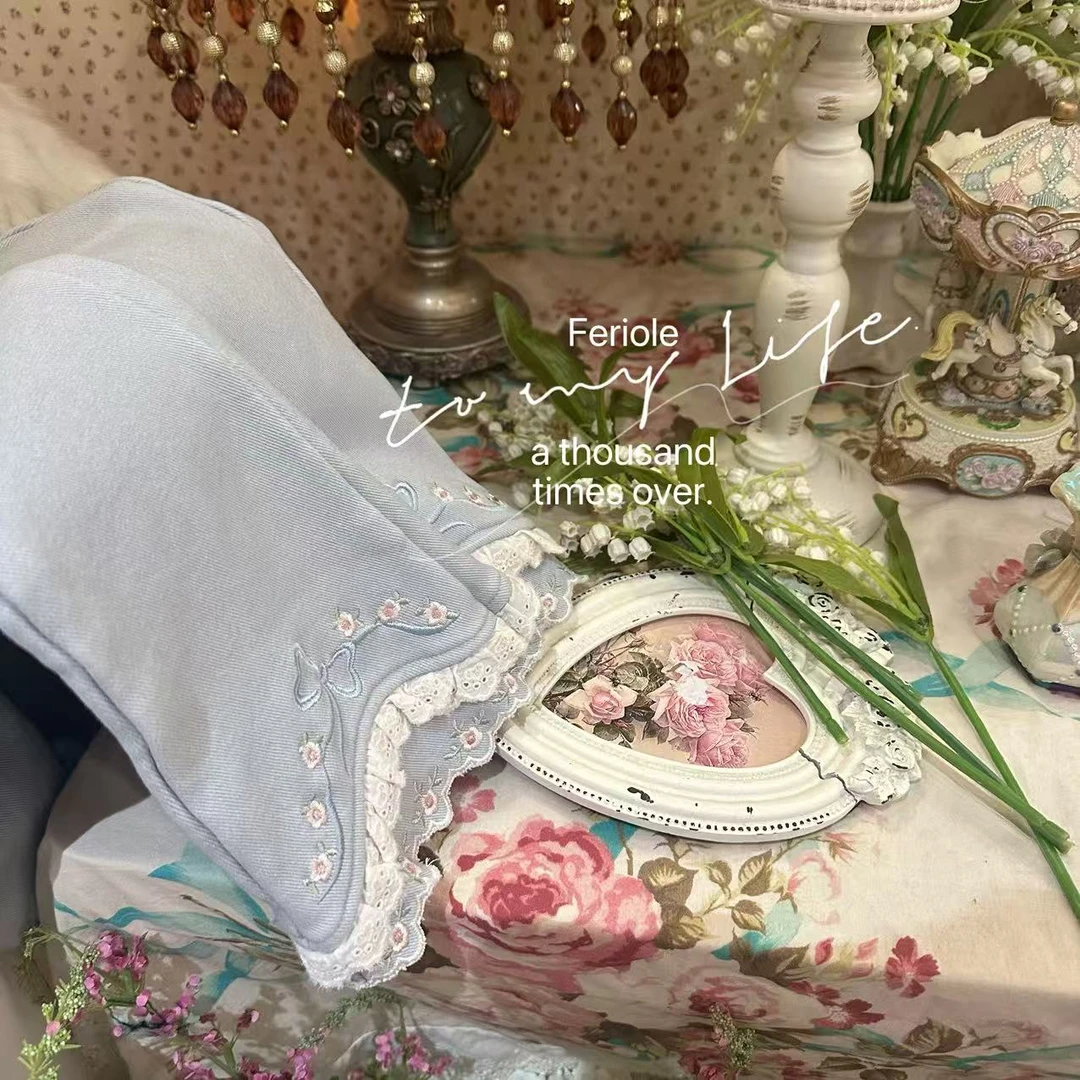 FLL·25冬~绣花花边加绒休闲裤53617（童装汉服）