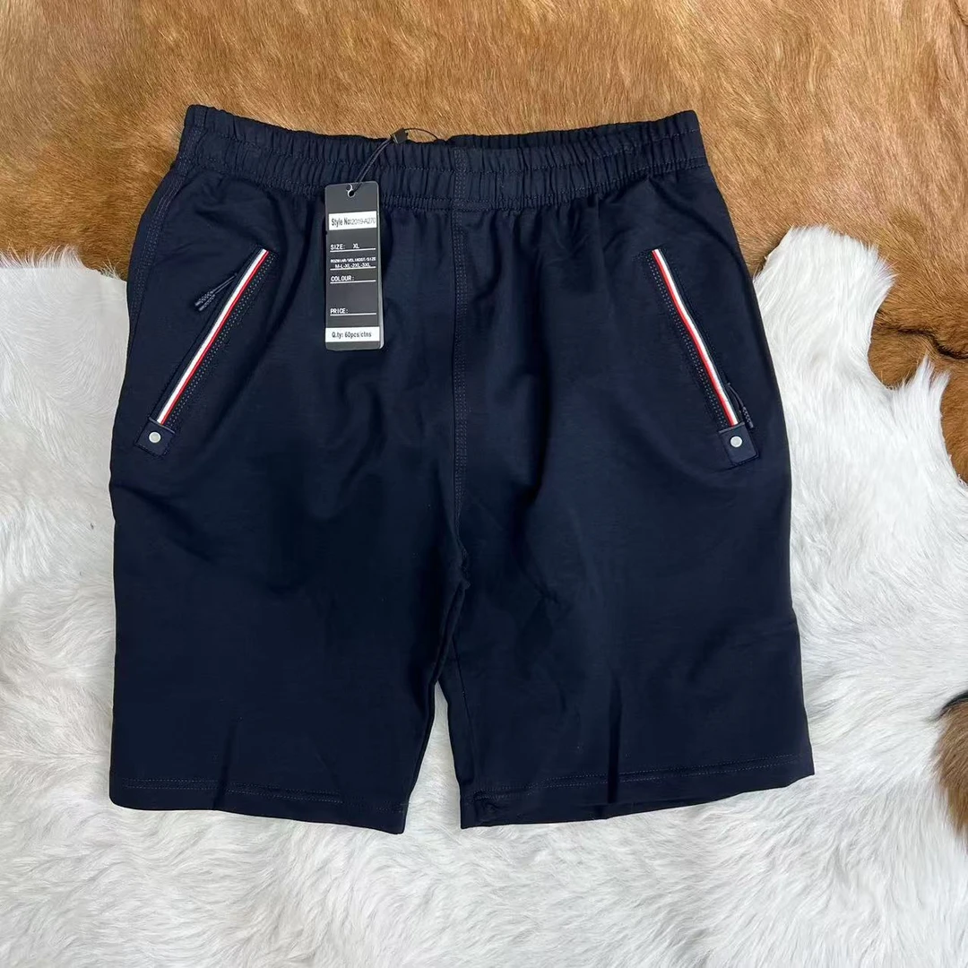 外贸订单 棉感双面 男女情侣松紧腰速干运动短裤 中裤