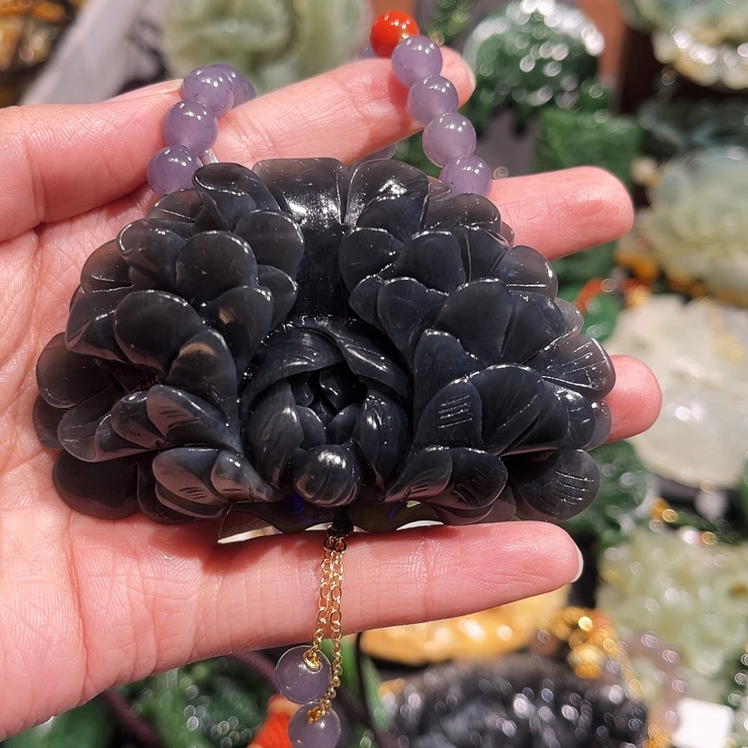 未镶嵌岫玉毛衣链