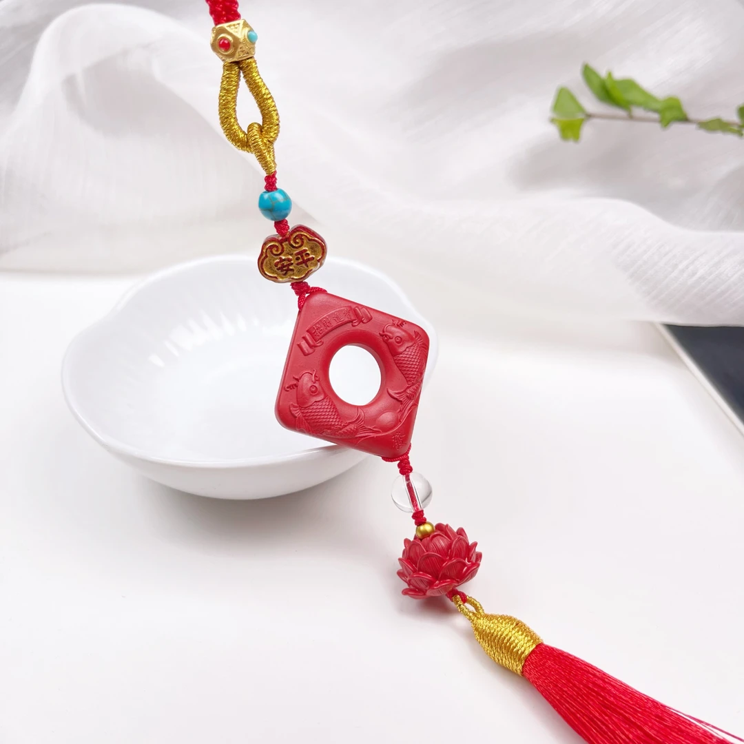 含辰砂工艺品【麦子家族年终大促】朱砂手机挂包挂多用途 D3312