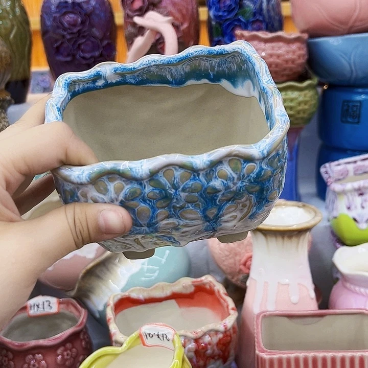 有孔.多肉陶瓷花盆！