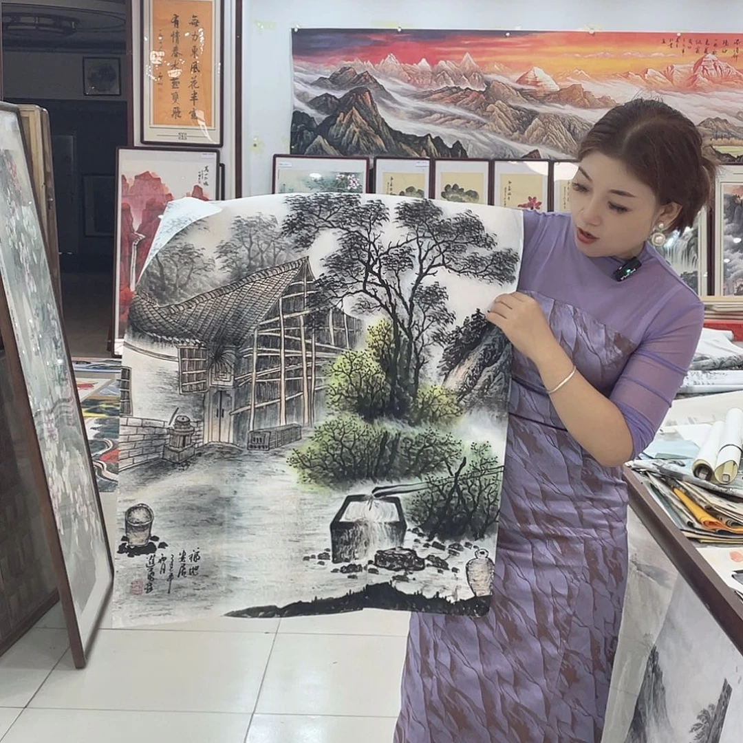 国画纯手绘国画山水