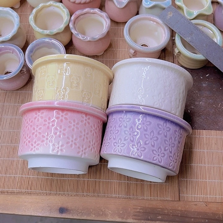 红陶陶瓷花盆当场满12包邮