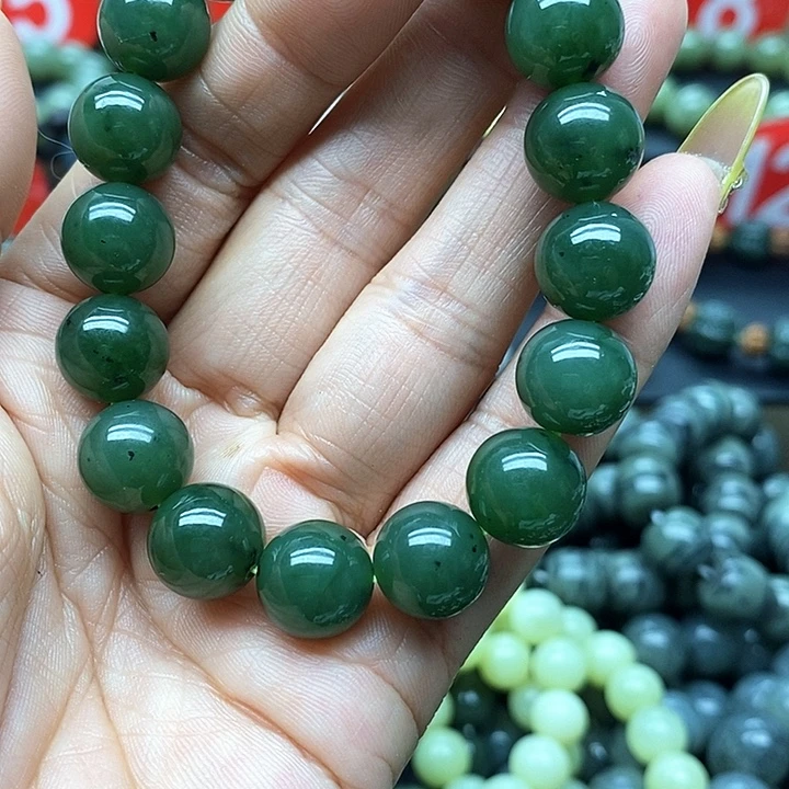 手链未镶嵌和田玉卡12碧玉