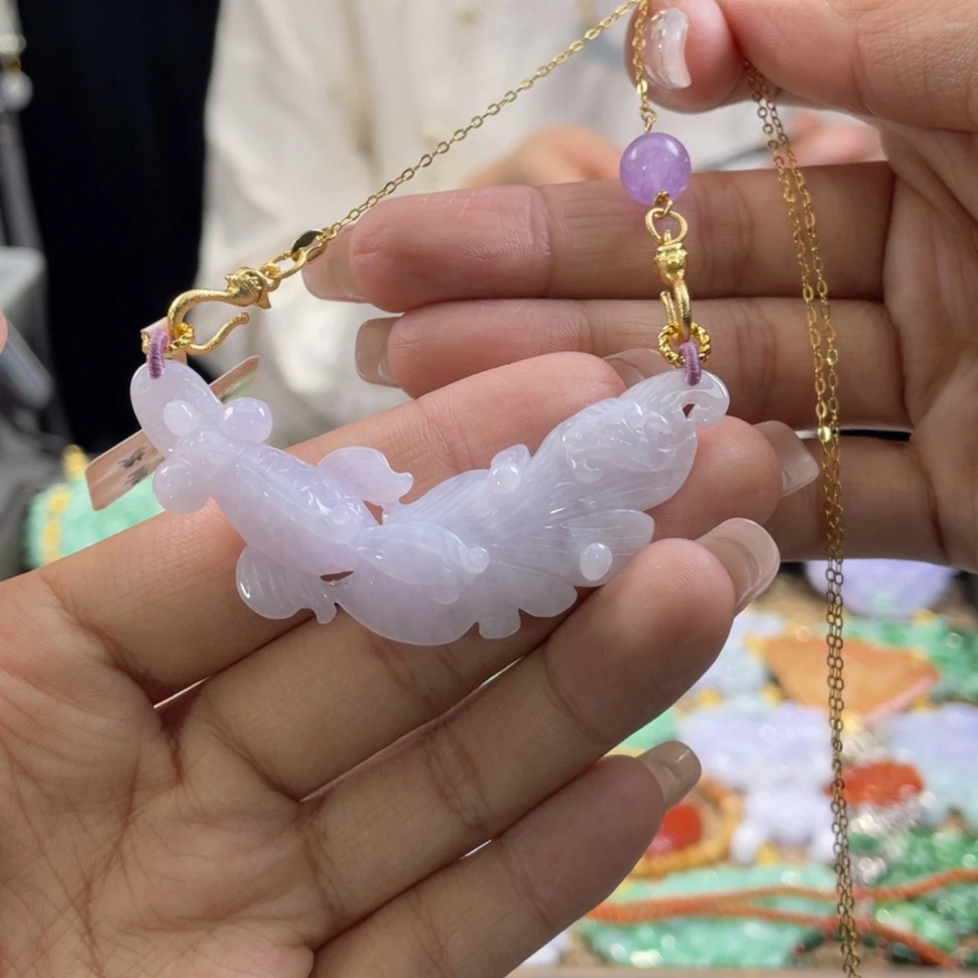 翡翠颈饰未镶嵌代编织